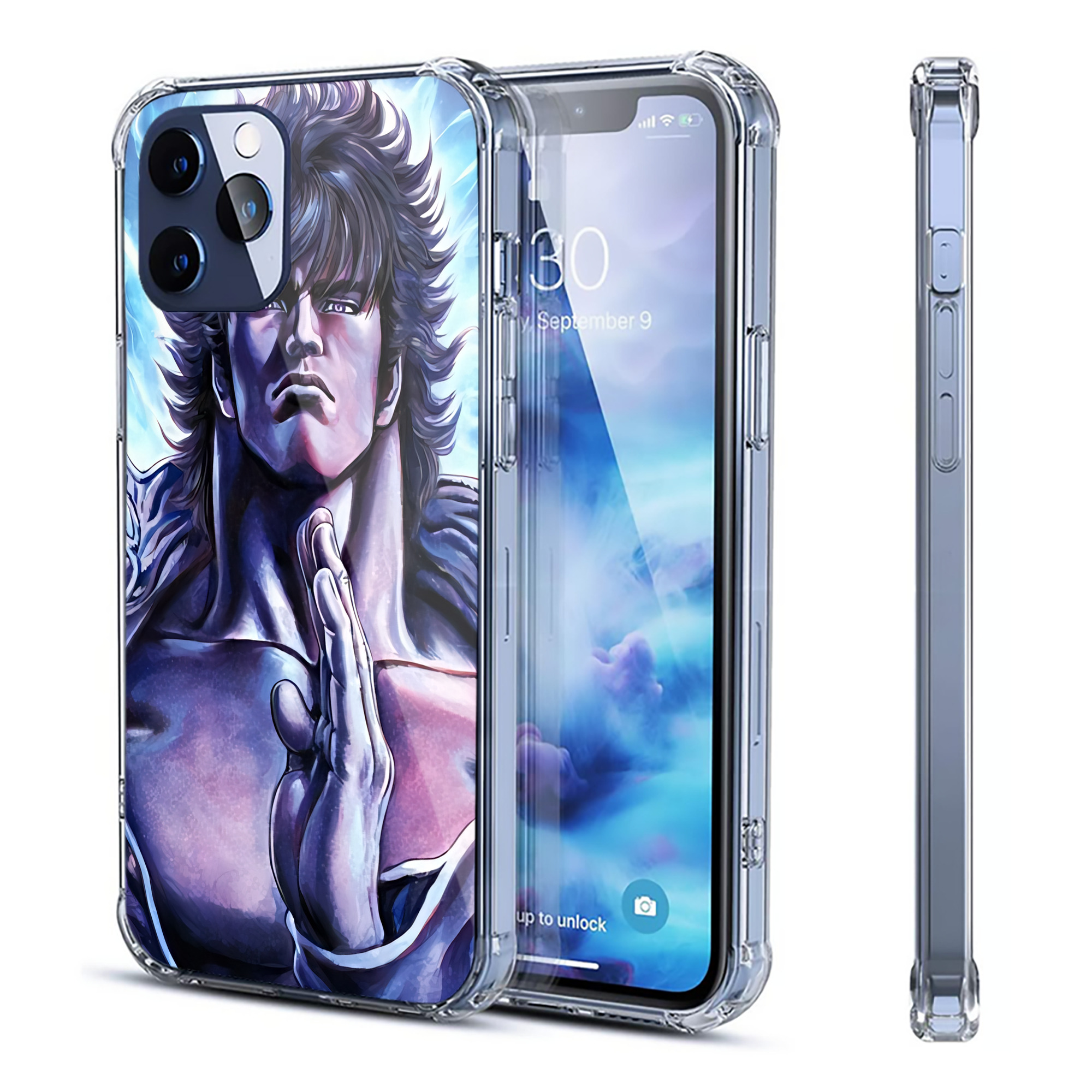 （画像用） 北斗の拳 Fist of the North Star 【iPhone 12シリーズ対応】透明スマホケース（クリアソフトケース）